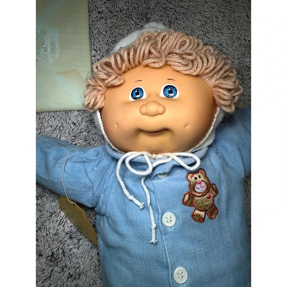 Vintage 1985 Cabbage Patch Kids Pacifier Boy Doll Coleco Blond Blue Eyes Papers